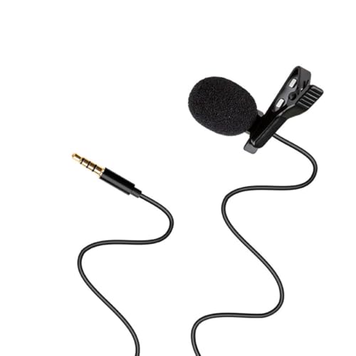 Omnidirectional Lavalier Microphone 3.5mm Clip-on for Laptop Smartphone