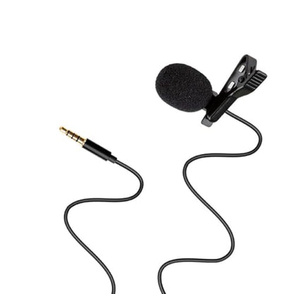 Omnidirectional Lavalier Microphone 3.5mm Clip-on for Laptop Smartphone