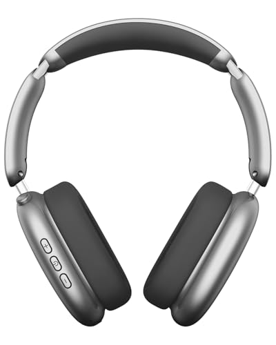 Wentronic Y02 Active Noise Cancelling Wireless Headphones, Grey | Over-Ear, Bluetooth, 60H Playtime,Crystal Clear Calls, Hi-Res Audio, Big Bass, Foldable Lightweight for Travel Home Office - color: Grey