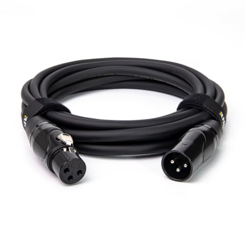 2-Pack XLR Cable 10ft (3M), Male to Female 3-Pin Balanced Microphone Cable, XLR to XLR Audio Patch/Extension Cord for Mic, Mixer - size: 10Ft
