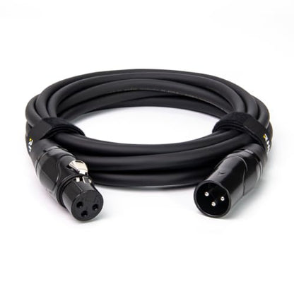 2-Pack XLR Cable 10ft (3M), Male to Female 3-Pin Balanced Microphone Cable, XLR to XLR Audio Patch/Extension Cord for Mic, Mixer - size: 10Ft