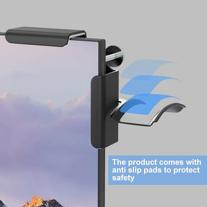 Headphone Holder for Screen (black 2 Pack) | Plastic Headphone Stand, Headset Stand Suitable for AirPods Max, Sony, Bose, Beats and More - color: black 2 Pack