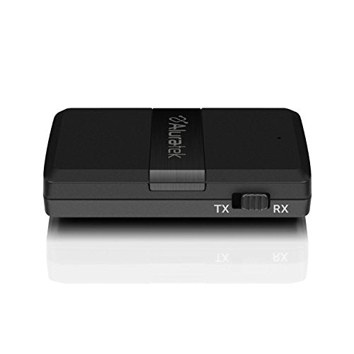 Aluratek Bluetooth V5.0 Audio Receiver and Transmitter Adapter with Low Latency for TV, PC, Auto, Airpline, MP3 Player (Connect to 2 Devices Simultaneously), AUX/RCA - ABC01F