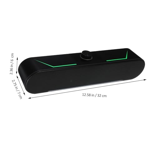 balacoo Desktop Soundbar Speaker for Computer, Slim LED Light Bar