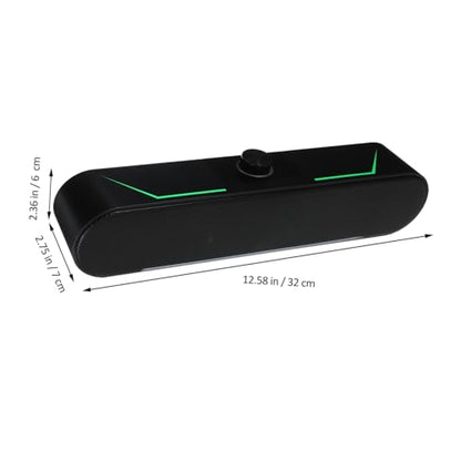 balacoo Desktop Soundbar Speaker for Computer, Slim LED Light Bar
