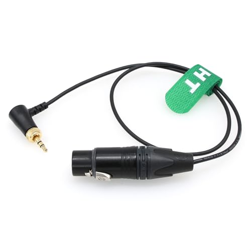 Mic Transmitter Audio Cable for Sennheiser SK 500 G4 Sony UWP D11 D21, XLR 3 Pin Female to Right Angle Locking 3.5mm 1/8" TRS 20" - color: XLR3F to right-angle 1/8", size: 50cm