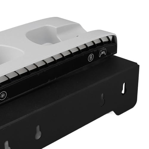 Controller Charger Station, Space Saving Wall Mount Dual Charging Dock Dual Stand Charger, Controller Charging Stand with 15 RGB Light Effects Headset Hook 2 USB Ports