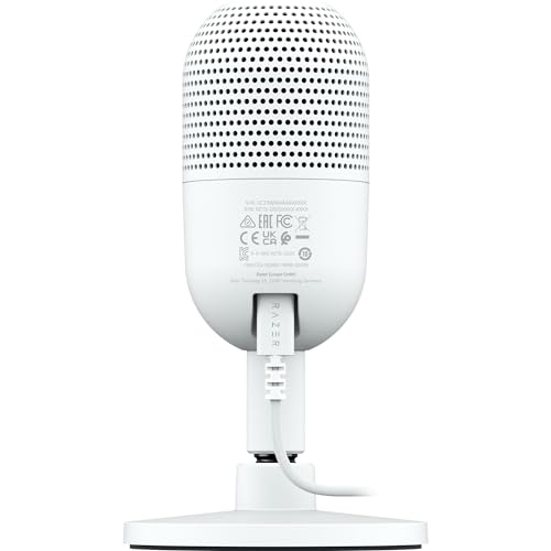 Razer Seiren V3 Mini USB Microphone: Condenser Mic-Supercardioid Pickup Pattern-Tap-to-Mute Sensor with LED Indicator-Shock Absorber-Ultra Compact-PC,Discord, OBS Studio, XSplit-White (Pack of 10) - size: Mini (Pack of 10)