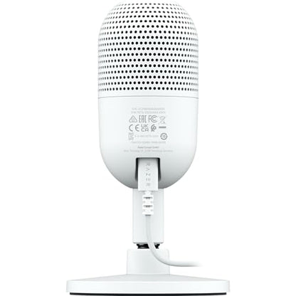 Razer Seiren V3 Mini USB Microphone: Condenser Mic-Supercardioid Pickup Pattern-Tap-to-Mute Sensor with LED Indicator-Shock Absorber-Ultra Compact-PC,Discord, OBS Studio, XSplit-White (Pack of 10) - size: Mini (Pack of 10)