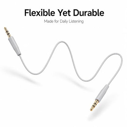 Replacement Audio Cable Cord Extension Wire for Bose QuietComfort QC25 QC35 Headphones with in line Mic Volume Control (No mic Grey)