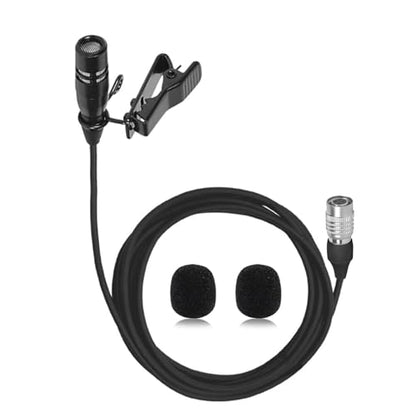 Lavalier Lapel Microphone Compatible with Audio-Technica Bodypack | Unidirectional Condenser Super Cardioid Clip-On Mic for Wireless Transmitter System with Hirose 4 Pin Plug - style: Hirose 4 Pin Plug Compatible with Audio-Technica