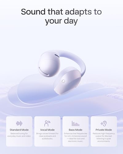 SHOKZ OpenDots Air Open-Ear Clip-On Bluetooth Earbuds, Purple,Touch Control - color: Daybreak Purple