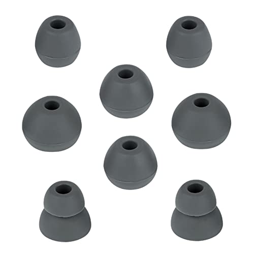 Replacement Ear Buds Ear Cap Silicone Eartips Compatible with Beats Flex、Compatible with Prowerbeats pro, 4 Pairs,Gray - color: color3