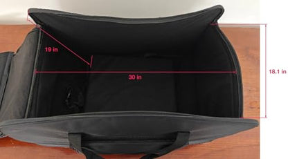 Rockville SB15 V2 Rolling Travel Bag for 15" DJ PA Speakers and Stands | Wheels and Retractable Handle, Stand Pocket, Semi-Rigid Foam Protection, Dual Lockable YKK Zippers, Water-Resistant - size: 15"