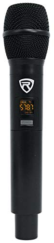 Rockville RKI65BT Dual UHF Wireless Microphones Karaoke Interface, Bluetooth Connectivity, Adjustable Echo, 8 Switchable Frequencies, Perfect for Home Karaoke and Parties | 2 UHF Mics, 8 Frequencies, 200 Ft Range, Optical/Coax/Aux Inputs, 1/4" Mix Output,