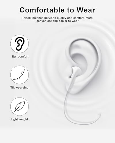 2 Pack [Apple MFi Certified] Wired Headphones for iPhone 14 13 12 Pro Max | 2Pack Wired Earbuds with Built-in Mic & Volume Control HiFi Stereo Nosie Reduction Earphones for iPhone 14 13 12 11 XS XR X 8 - color: LWhite
