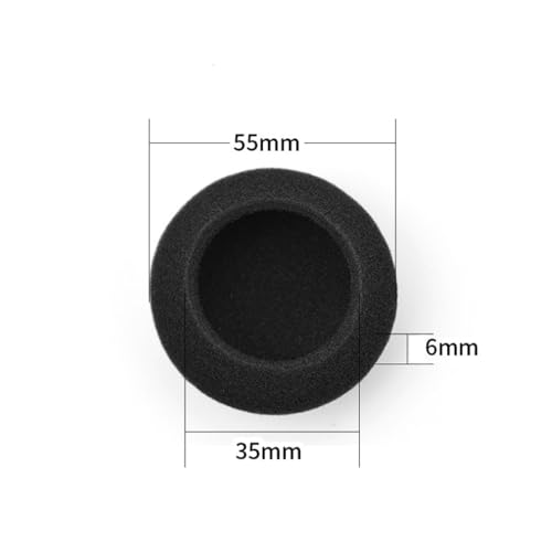 20 Pack Ear Cushions Foam Replacement for Plantronics Headphones Most Standard Size Office Telephone Headsets H251 H251N H261 H261N H351 H351N H361 H361N Headset Disposable Covers, Black