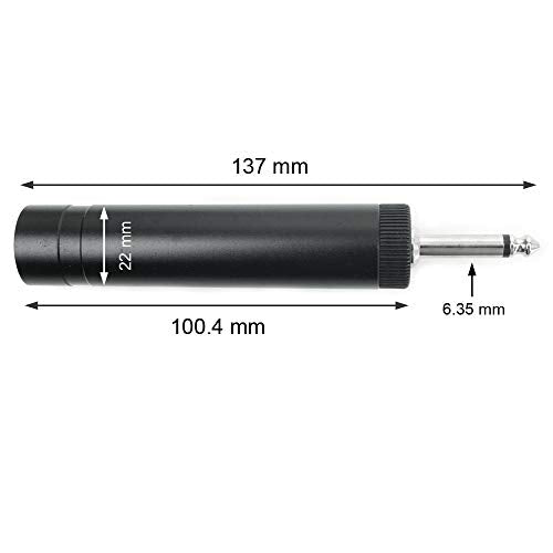 1/4-Inch 6.35mm Mono Male to 1/8-Inch 3.5mm Female Audio Adapter Connector Converter for Microphone Amplifier Sound Console Sound Pickup Headphone