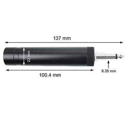1/4-Inch 6.35mm Mono Male to 1/8-Inch 3.5mm Female Audio Adapter Connector Converter for Microphone Amplifier Sound Console Sound Pickup Headphone