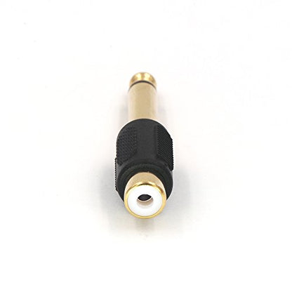 VCE RCA to 1/4" Audio Adapter Bundle with RCA Y Splitter