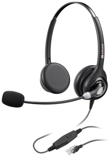 Arama Telephone Headset for Cisco Office Phones, Wired RJ9 Headset, 602C
