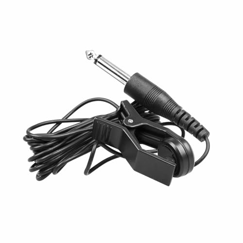 Guitar Pickups Clip-on Contact Microphone Vocal Pick Up Piezo Audio Transducer 1/4 Plug 9FT Cable Mic Pickup For Classical Acoustic Guitars Violin Mandolin Ukulele Tuner Sound Amplifier Speaker