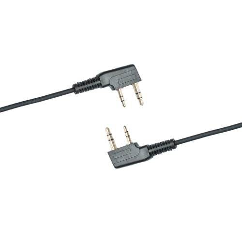 Walkie Talkie Earpiece with PTT Mic 2-Pin K-Type Headset Compatible with Baofeng UV-5R UV82 UV82HP BF-F8HP BF-888S Retc RT21 RT22 RT68 H777S Kenwood NX-1300 TK-3140 Two Way Radios,2 PCS ﻿