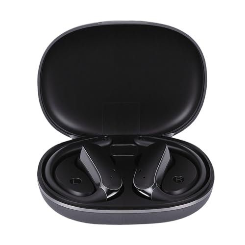Diydeg Wireless Earbuds, IP54 Waterproofing BT5.49 Sport Headphones with Earhooks, No Sound Leakage, Touch Control Earphones for Gym, Running, Meeting, Workout (Black) - color: Black