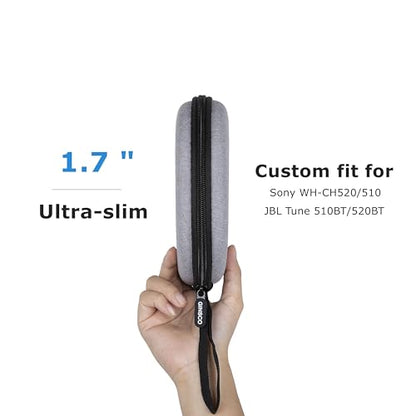 Ginsco Headphone Case Compatible with JBL Tune 510BT/520BT/500BT with Sony WH-CH520/510, Ultra-Slim Hard Shell Headphone Case for On Ear Headphones (Gray) - color: Gray