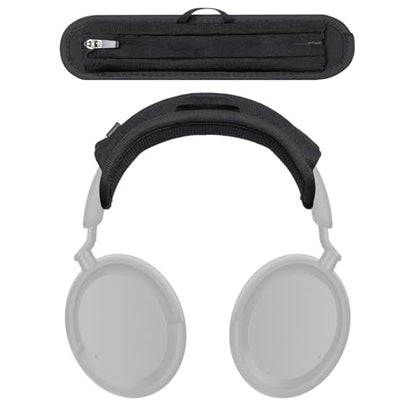 Headband Cushion Cover Compatible with Sennheiser ACCENTUM, Momentum 4, Momentum 3, Momentum 2,Momentum Over/On Ear Headphone, 6mm Thick Cushion, No Wobble Zipper Slider, with Hanging Loop