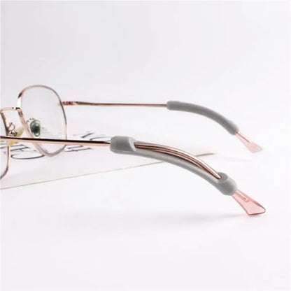 300Pcs Silicone Anti Slip Temple Tip Holder Eyeglass Grips Ear Hooks for Glasses | Non-slip silicone ear hooks keep glasses secure; 300pcs in black, clear, grey, coffee. - color: Clear