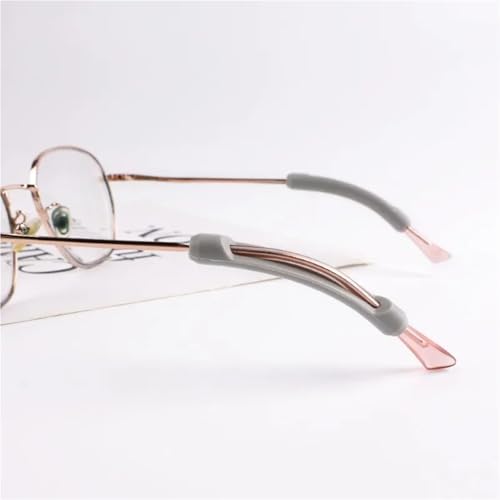 300Pcs Silicone Anti Slip Temple Tip Holder Eyeglass Grips Ear Hooks for Glasses | Non-slip silicone ear hooks keep glasses secure; 300pcs in black, clear, grey, coffee. - color: Black