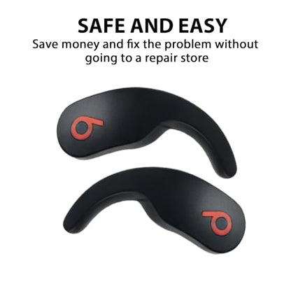 Fit Pro Ear Hook Wingtips for Beats Fit Pro Earbuds (Left & Right Black) | Durable Replacement Ear Hooks,Silicone Repair Parts Fit Pro Ear Wings Replacement