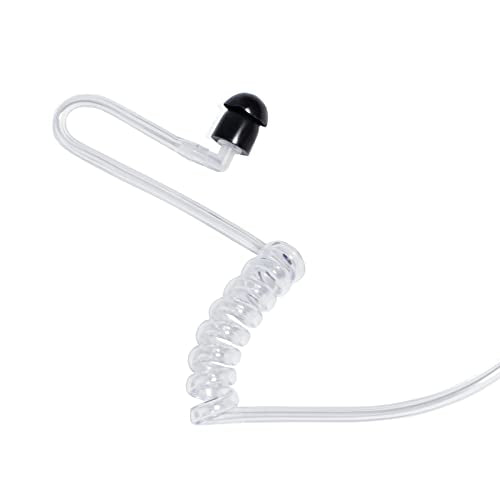 Acoustic Coil Tube Earpiece Replacement Mushroom Ear Tips Ear Buds - color: Black