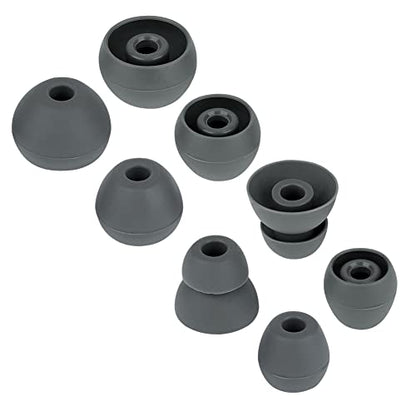 Replacement Eartips Earbuds Eargels Compatible with Powerbeats Pro Beats Wireless Earphone Headphones,4 Pairs (Dark Grey) - color: Dark Grey
