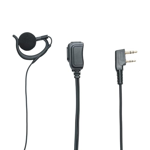Walkie Talkie Earpiece with PTT Mic 2-Pin K-Type Headset Compatible with Baofeng UV-5R UV82 UV82HP BF-F8HP BF-888S Retc RT21 RT22 RT68 H777S Kenwood NX-1300 TK-3140 Two Way Radios,2 PCS ﻿