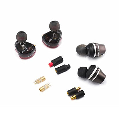 1 Pair 0.78mm 2Pin Female (Contact Cable) to MMCX Male (Contact Headphone) Integration of Injection molding,Original Sound Quality Converter Adapter Concave (Angled 2 Pin, Black) - color: Black, size: MMCX TO 0.78 Angled
