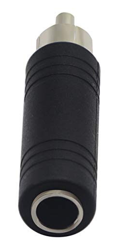 6.35mm to RCA Adapter RCA Male Plug to 6.35mm 1/4 Inch Mono Female Audio Mic Plug Adapter Jack Converterr (5 Pack)