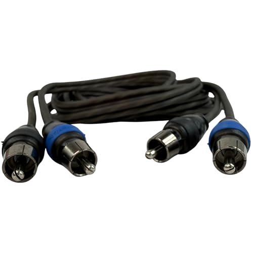 Sky High Car Audio 2 Channel Twisted 9 ft RCA Cables Coated 9' OFC - size: 9 Feet