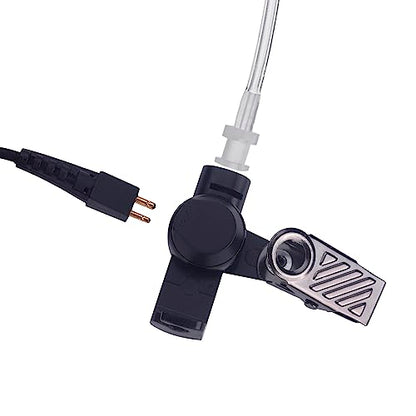 Earpiece with mic PTT Compatible for Motorola Walkie Talkie Radio cls1110 cls1410 bpr40 cp100 cp185 cp200 cp200d rdm2070d with One Pair Medium Earmolds, Covert Acoustic Tube Headset, 2 Pack