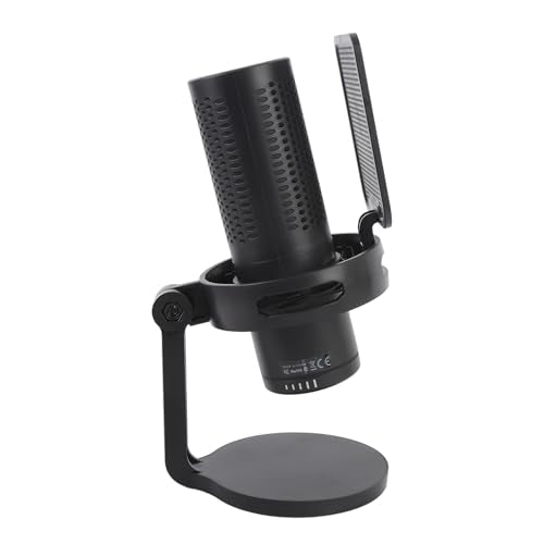 Zunate USB Condenser Gaming Microphone with RGB Effect, Clear Sound Quality OneTouch Mute Headphone Jack Plug and Play for Laptop Phone Tablet, Noise Reduction Desk Mic