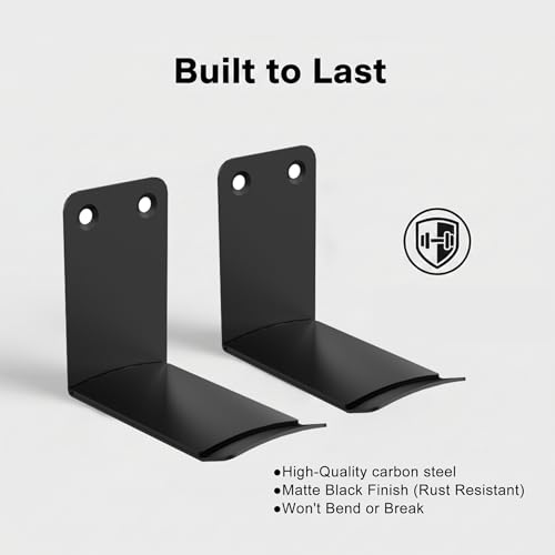 Heavyrain 2PCS Under Desk Headphone Hanger | Storage Hook Metal Desk Edge Hook Hanger with Clamp-On Design (Medium) - size: Medium