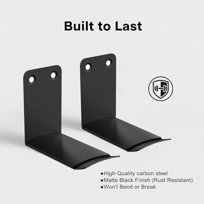 Heavyrain 2PCS Under Desk Headphone Hanger | Storage Hook Metal Desk Edge Hook Hanger with Clamp-On Design (Medium) - size: Medium
