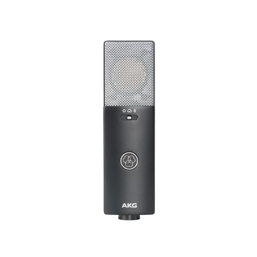 AKG Professional C114 Large Diaphragm Multi-Pattern Condenser Microphone–XLR Studio Mic for Podcasting, Streaming, Broadcasting & Music Recording, Cardioid/Omni/Figure-8, Low Noise, Sustainable Design - style: C114