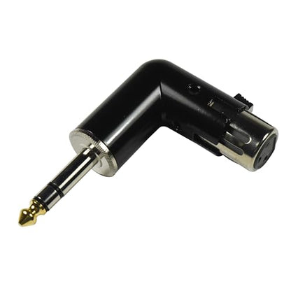 HQRP 2-Pack 3-Pin XLR Female to 1/4" / 6.35 mm Male TRS Angle Adapter with 4 Adjustable Angle Positions Right Left and 90 Degree Compatible with Mixers, Microphones, amplifiers, EQ, Rack Gear, etc - style: XLR Female to 1/4" TRS