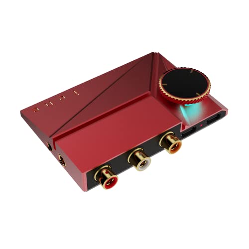 Khadas Tone2 Pro | Desktop Digital Analog Converter - Headphone Amplifier with USB-C Inputs: 3.5mm Unbalanced / 4.4mm Balanced/RCA - MQA DECODER - color: Red