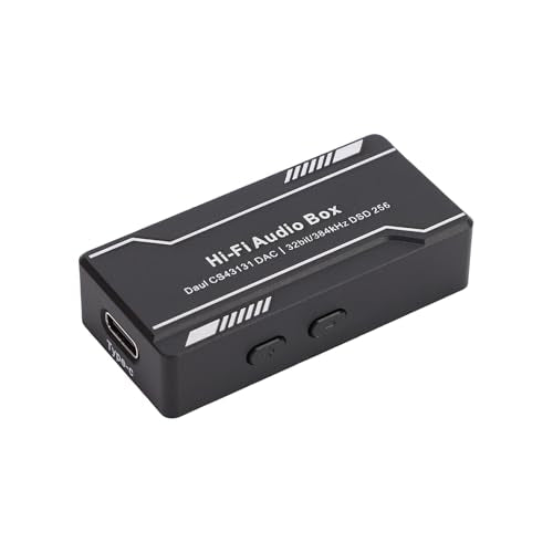 Tissting Portable DAC Amplifier with 4.4mm & 3.5mm Jacks - High Gain Mode, Balanced Output 220mW for Smartphone, Computer, Tablet, HiFi Headphones Lossless Audio Playback