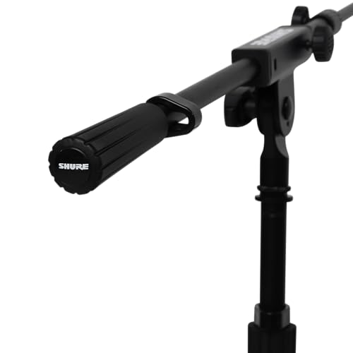 Shure by Gator Low-Profile Tripod Mic Stand with Adjustable Height and Telescoping Boom; (SH-TRIPODSTANDLP) - style: Low Profile + Boom