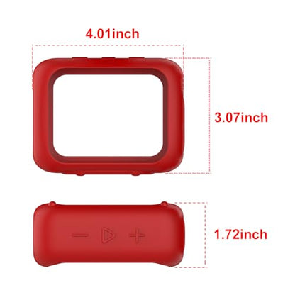 Anti-Collision Silicone Cover Waterproof Soft Anti-Drop Protective Case Anti-Scratch Shell for GO5 Portable Bluetooth Speaker Shockproof Protective Sleeve - color: Red