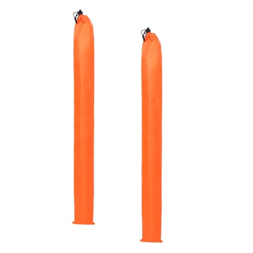 2 Pcs 40 x 5 Inch Tripod Monopod Case Bag, Oxford Cloth Foldable Tripod Carrying Case Bag with Drawstring, Fits Speaker/Light Stand/Studio/Outdoor/Travel/Camping, Orange - size: 40x5 Inch
